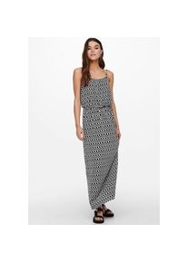 Only, Damen, Maxikleid &raquo;ONLWINNER S/L MAXI DRESS NOOS PTM&laquo; Materialmix, regular fit, Black GRAPHIC CIRCLE, 34XS - N-Gr, Pflegeleichtes und elastisches