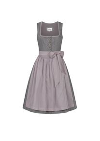 N&uuml;bler N&uuml;bler, Damen, Dirndl &raquo;Dirndl midi Fabiane&laquo;, Grau, 38 - EURO, FESTLICHES DAMEN DIRNDL - Hochwertige Frauen Trachten Bekleidung mit eckigem Ausschnitt,