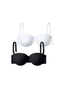 petite fleur by Lascana, Schalen-BH &raquo;, tr&auml;gerloser BH, BH ohne Tr&auml;ger, Baumwoll-BH, BH mit B&uuml;gel&laquo; Packung, mit abnehmbaren Tr&auml;gern, Sommer, schwarz+