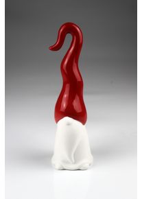 LED Dekofigur AM Design "Keramik-Wichtel", rot (wei&szlig;), H:28cm L:8cm, Leuchten, LED Dekofigur, 8x28 cm