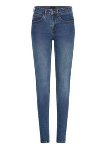 Slim-fit-Jeans oxmo "Slim-fit-Jeans OXHelle", Damen, Gr. 31/30, L&auml;nge 30, blau (dunkelblau denim), Obermaterial: 68% Baumwolle CO. 27% Polyester PES. 3% Viskose CV. 2% Elasthan EL., Jeans Slim-fit-Jeans