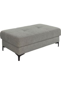 Hockerbank 3C CARINA "Burnaby", grau (hellgrau), B:126cm H:47cm T:76cm, Hocker, Hockerbank, passend zur Serie "Burnaby", B/T/H: 126/76/47 cm