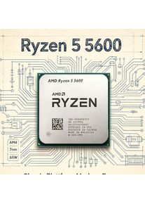 Computer Parts AMD R5 5600 Processor Ryzen5 5600 Socket AM4 7nm Desktop Gaming CPU Without Stock Cooler