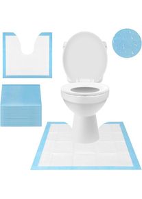 25 Pack Disposable Toilet Mats Floor Protector Training Rug Waterproof Non-Slip Bathroom Potty Great for Children & Adults 23In