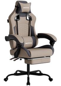 Gaming Chair with Massage,Ergonomic PC Gaming Chair with Footrest Comfortable Headrest and Lumbar Support, High Back