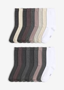 Strumpor med ekologisk bomull (20-pack) - gr&aring; - storlek 39-42 - bonprix