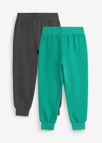 Joggingbyxa av mjuk bomullsmix (2-pack) - gr&ouml;n - storlek 116/122 - bonprix