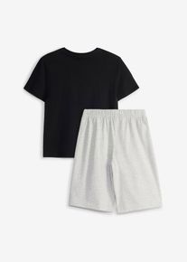 Pyjamas med shorts och med mjuk ekologisk bomull - svart - storlek 164/170 - bonprix