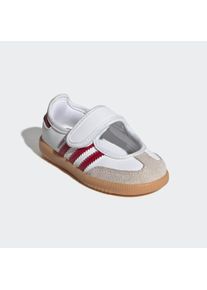 adidas originals Sportcipő 'Samba' L&aacute;nyok taupe / k&aacute;rminv&ouml;r&ouml;s / feh&eacute;r , M&eacute;ret 26,5