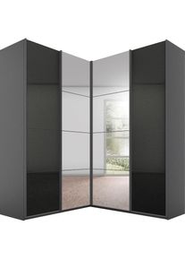 Rauch, Schwebet&uuml;renschrank &raquo;Schrank Garderobe Eckkleiderschrank QUADRA Front in Dekor/Hochglanz&laquo; Ma&szlig; 181x187 cm, H&ouml;hen 210/229 cm, inkl. Soft-Close-