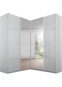 Rauch, Schwebet&uuml;renschrank &raquo;Kleiderschrank Garderobe Eckkleiderschrank QUADRA mit edler Glasfront&laquo; in den H&ouml;hen 210/229 cm, inkl. Soft-Close-Funktion,