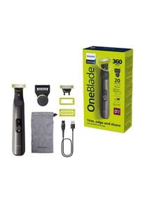 Philips, Elektrorasierer &raquo;OneBlade Pro 360 Face & Body QP6552/30&laquo; 3 Aufs&auml;tze 360 Grad Klinge, 20 L&auml;ngeneinstellungen, inkl. Aufbewahrungstasche, 