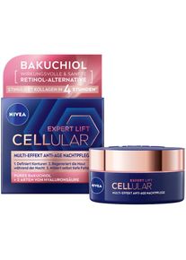 Nivea, Nachtcreme &raquo;CELLULAR EXPERT LIFT NACHTPFLEGE&laquo; mit Multi-Effekt-Formel, Creme-Textur, Regeneriert die Haut w&auml;hrend der Nacht und mildert selbst 