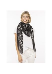 Zwillingsherz, Damen, Modetuch &raquo;"Paisley Pattern"&laquo; Paisley Muster, Fransenabschl&uuml;sse rundum, leichtes Material, Schwarz, Viereck von Zwillingsherz