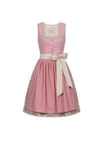 N&uuml;bler N&uuml;bler, Damen, Dirndl &raquo;Dirndl midi Gina&laquo;, Rosa, 46 - EURO, FESTLICHES DAMEN DIRNDL - Hochwertige Frauen Trachten Bekleidung mit eckigen Ausschnitt und