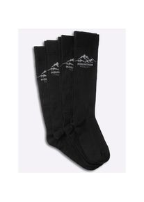 w&auml;schepur w&auml;schepur, Herren, Kniestr&uuml;mpfe 4 Paar tlg., schwarz, 3/43, f&uuml;r Sie & Ihn