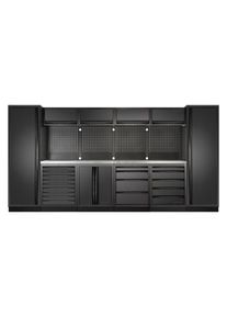 Kraftwerk, Werkstattschrank, MOBILIO BLK Kombi Lochwand Edelstahl (392 cm, 200 cm)