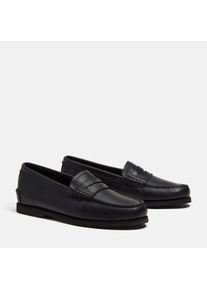 Bootsschuh Timberland "CLASSIC BOAT - LOAFER SHOE", Herren, Gr. 42, schwarz (blk full grain), Leder, Schuhe Bootsschuh, Classic Boat Loaferschuh aus Timberland Premium Leder