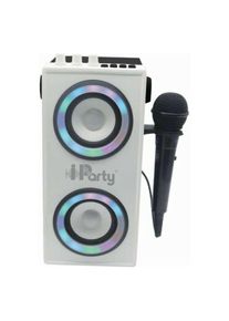 Lexibook BTP180Z iParty-Tragbarer Bluetooth-Lichtlautsprecher mit Mikrofon, Stereoanlage, Lichteffe