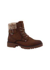 Winterboots Tom Tailor, Damen, Gr. 39, braun (whisky used), Nubuklederimitat, Textil, Schuhe Winterboots, Workerboots, Hiking Boot mit Blockabsatz