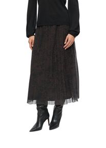 Meshrock s.Oliver BLACK LABEL, Damen, Gr. 46, braun (braun aop), Mesh, Obermaterial: 95% Polyester, 5% Elasthan. Futter: 100% Polyester, bedruckt, bequem 7/8-L&auml;nge, R&ouml;cke Meshrock, mit Animal-Muster