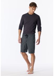 Pyjamahose Schiesser "Mix + Relax", Herren, Gr. 56, N-Gr, 845, eisblau, Single Jersey, Obermaterial: 100% Baumwolle, bequem kniefrei, Hosen Pyjamahose, mit seitlichen Taschen, Single-Jersey Qualit&auml;t