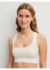 Bustier Calida, Damen, Gr. L (48/50), N-Gr, wei&szlig;, Obermaterial: 79% Modal, 15% Polyamid, 6% Elasthan, BHs Bustier