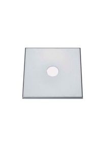 ich-zapfe Plaque de recouvrement pour Colonne &agrave; bi&egrave;re - inox, chanfrein&eacute;e de 1 cm, 220 x 220 mm, per&ccedil;age 45 mm