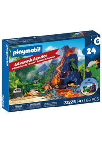 Spielzeug-Adventskalender Playmobil "Spielbausteine, Dino-Expedition (72225), Dinos", bunt, Adventskalender, Kinder, Kunststoff, Spielzeug-Adventskalender, Made in Europe