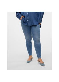 Vero Moda Curve, Damen, Skinny-fit-Jeans &raquo;VMCFLASH MR SKINNY JEANS LI347 GA CUR&laquo;, Medium Blue Denim, 50 - L&auml;nge 32, Jeans von Vero Moda Curve