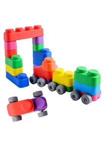 Activity Board Spielzeug, Lernspielzeug, weiche Bl&ouml;cke und R&auml;der &ndash; 15 Bl&ouml;cke und 12 R&auml;der Lernspielzeug