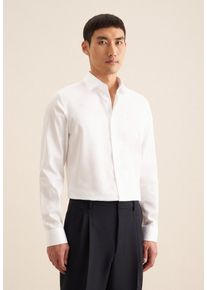 Businesshemd Seidensticker "Schwarze Rose", Herren, Gr. S (38), normale &Auml;rmell&auml;ngen, wei&szlig;, 100% Baumwolle, unifarben, tailored fit, 2-Knopf-Manschette, Hemden Businesshemd, Shaped 1/1 Kentkragen Uni