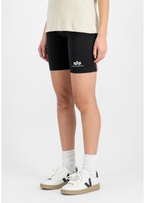 Bikerhose Alpha Industries "Basic Bike Shorts SL W", Damen, Gr. L, Normalgr&ouml;&szlig;en, schwarz, Obermaterial: 95% Baumwolle, 5% Elastan, Hosen Bikerhose