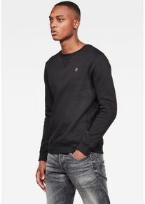 G-Star Raw Sweatshirt G-STAR "Premium Core Pacior Sweat", Herren, Gr. L (52/54), schwarz (dunkel schwarz), Sweatware, Obermaterial: 55% Baumwolle, 45% Polyester, unifarben, normal normal, Rundhals, Rippb&uuml;ndchen, Sweatshirts Sweatshirt, mit Ripp-Seiteneins&auml;tzen