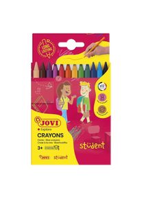 Jovi, Malstifte, Wachsmalstifte Plasticolor rund VE=12 St&uuml;ck farblich sortiert (12x)