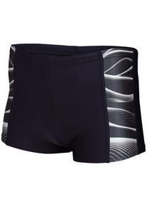 Badehose AQUARTI "Badehose Aquarti Herren Badehose Kurz Sportlich Streifen", Herren, Gr. 6XL, N-Gr, schwarz (11307 schwarz, grau), Obermaterial: 80% Polyamid PA. 20% Elasthan EL., Badehosen Badehose