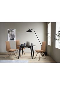 Polsterstuhl stressless "Laurel", braun (taupe paloma, eiche gekalkt), B:49cm H:105cm T:60cm, Leder PALOMA: PALOMA ist ein durchgef&auml;rbtes Semianilin-M&ouml;belleder mit nat&uuml;rlicher Narbung., St&uuml;hle, Polsterstuhl, High Back, Gr&ouml;&szlig;e L, mit schr&auml;ggestellten Beinen in Eiche gekalkt