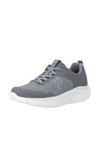 Plateausneaker RIEKER SPORT, Herren, Gr. 46, grau, Textil, Schuhe Plateausneaker, Sport-Sneaker, Halbschuh, Schn&uuml;rschuh, Freizeitschuh mit Plateau