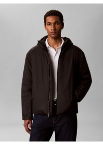 Allwetterjacke Calvin Klein "RELAXED ULTRA LIGHTWEIGHT RIPSTO", Herren, Gr. XL, schwarz, Jacken Allwetterjacke, Regular fit mit Kapuze