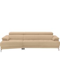 Ecksofa Egoitaliano "Soul, extravagantes Designsofa, Megasofa, super bequem, tolle Details", beige (champagner), B:246cm H:99cm T:140cm, Leder &raquo;BULL&laquo; (echtes Rindsleder). Geschliffenes, pigmentiertes und behandeltes Rindsleder mit einer Dicke von 1, 3-1, 5 mm. Dieses Leder zeigt eine ziemlich weiche Hand mit einem halb undurchsichtigen Aussehen. Es handelt sich um ein gesch&uuml;tztes Leder. Eine leich