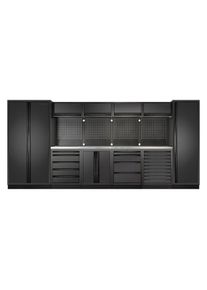 Kraftwerk, Werkstattschrank, MOBILIO BLK Kombi Lochwand Edelstahl (243.50 cm, 200 cm)