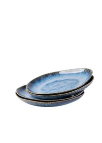 Teller-Set GIPFELST&Uuml;CK "Wilde Schlucht", blau, 4, Geschirr-Sets, Teller-Set