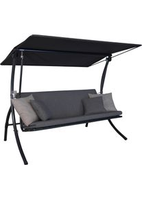 Hollywoodschaukel "Motion Smart stone", grau, B:210cm H:160cm T:145cm, Obermaterial: 100% Polyester, Angerer FREIZEITM&Ouml;BEL, Hollywoodschaukeln, Hollywoodschaukel