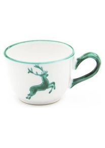 Gmundner Keramik Gr&uuml;ner Hirsch, Tasse, Gr&uuml;n
