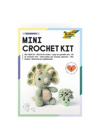 Folia Mini Crochet Set DINO / TRICERATOPS, Handarbeitsset, Mehrfarbig