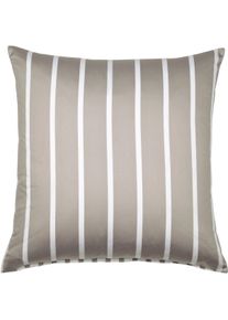 Kissenbezug Janine "modernclassic 39028-28", braun (vulkan), B:80cm L:80cm, Mako-Satin, Obermaterial: 100% Baumwolle, Kissenbez&uuml;ge, Kissenbezug, mit Rei&szlig;verschluss