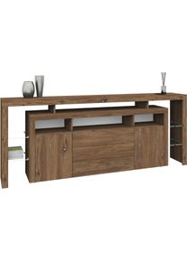 borchardt M&ouml;bel Sideboard BORCHARDT M&Ouml;BEL "Rosario", braun (vintage eichefarben), B:220cm H:88cm T:35cm, Sideboards, Sideboard, Breite 220 cm