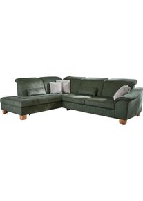 Ecksofa DIE PLANBAR "PP-LA23145 L-Form", gr&uuml;n (moos), B:299cm H:88cm T:243cm, 100% recyceltes Polyester, Sofas, Ecksofa, inkl. Kopfpolsterverstellung, Federkernpolsterung