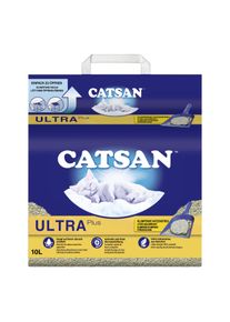CATSAN Ultra Plus (Biologisch abbaubar, Klumpend, Neutralisierend, 10 l), Katzenstreu