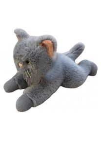 Made Maskotka Kot 55cm leżący szary (Pl&uuml;schspielzeug Katze), Katzenspielzeug